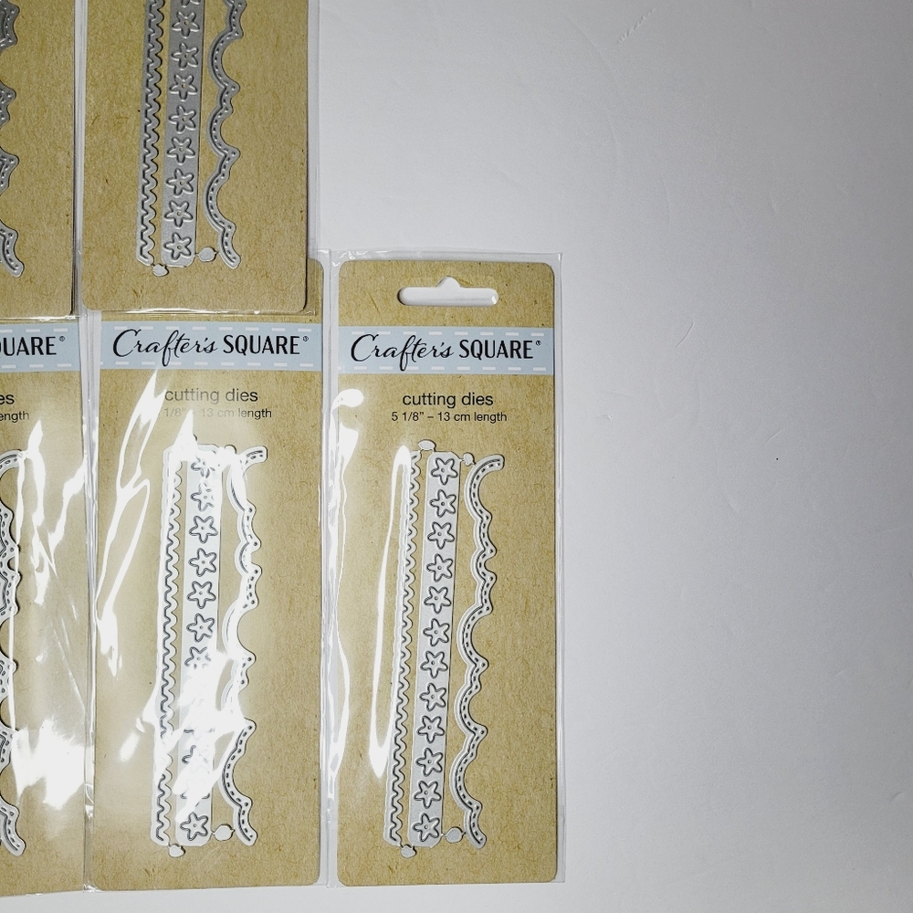 7 Lot Crafters Square Metal Dies 13cm Journaling Scrapbook Star Rainbow - Picture 4 of 4